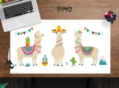 Schreibtischunterlage "Alpaka" In Weiß (L)75 X (B)40