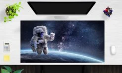 Schreibtischunterlage "Astronaut Im Weltall" In Blau (L)100 X (B)50