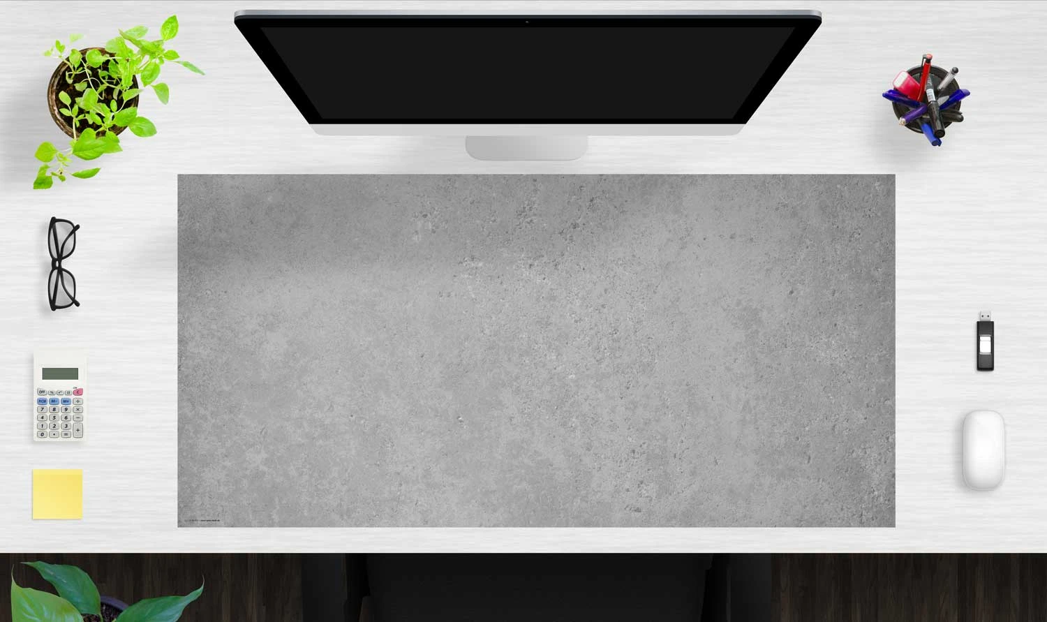 Schreibtischunterlage "Betonoptik Dunkel" In Grau (L)100 X (B)50