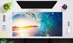 Schreibtischunterlage "Die Perfekte Welle" In Blau (L)100 X (B)50