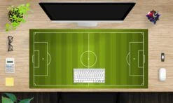 Schreibtischunterlage "Fußballfeld Muster" In Grün (L)100 X (B)50