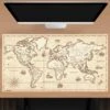 Schreibtischunterlage "Weltkarte Retro" In Beige (L)70 X (B)40