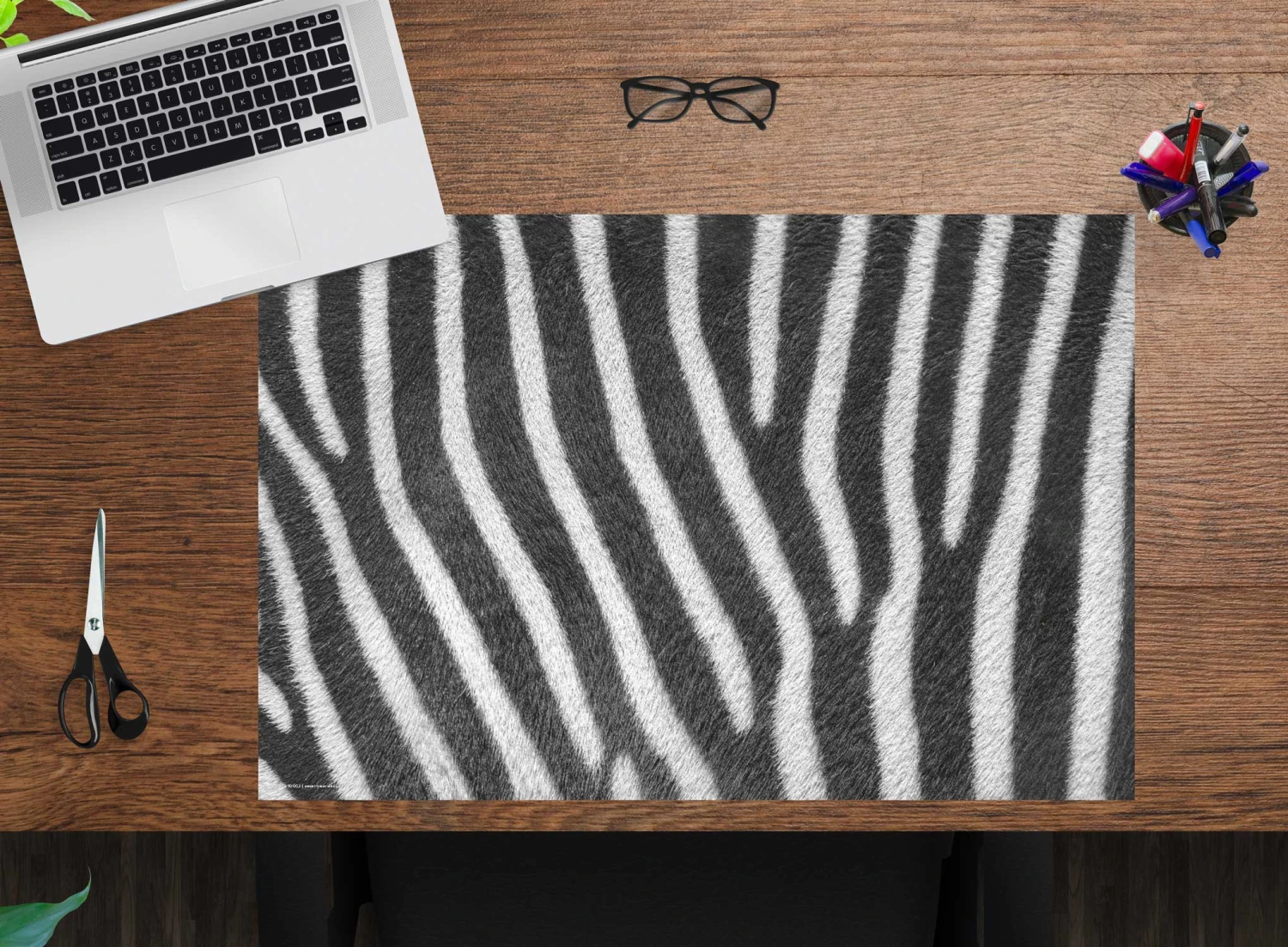 Schreibtischunterlage" Zebra Muster" In Schwarz/Weiß (L)60 X (B)40 1 Schreibtischunterlage" Zebra Muster" In Schwarz/Weiß (L)60 X (B)40