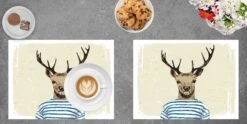 Tischsets I Platzsets "Hirsch Mit Gestreiftem Shirt" (L)30 X (B)40 -Kindermöbel tischsetmacher de tischsets i platzsets hirsch mit gestreiftem shirt l 30 x b 40 4
