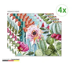 Tischsets I Platzsets "Tropische Blüten Mit Kakteen" (L)30 X (B)40 -Kindermöbel tischsetmacher de tischsets i platzsets tropische bluten mit kakteen l 30 x b 40 2