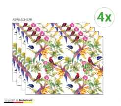 Tischsets I Platzsets "Tropische Zweige Mit Bunten Vögeln" (L)30 X (B)40 -Kindermöbel tischsetmacher de tischsets i platzsets tropische zweige mit bunten vogeln l 30 x b 40 2