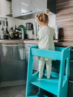 TiSsi® Entdeckerturm / Lernturm FELIX Mitwachsend Petrol -Kindermöbel tissi tissi r entdeckerturm lernturm felix mitwachsend petrol 4