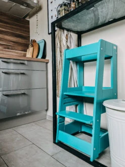 TiSsi® Entdeckerturm / Lernturm FELIX Mitwachsend Petrol -Kindermöbel tissi tissi r entdeckerturm lernturm felix mitwachsend petrol 7