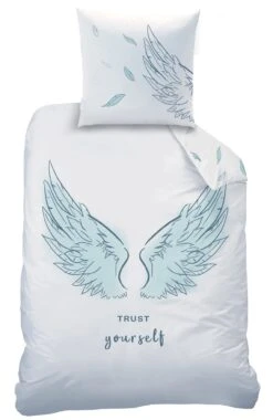 Bettwäsche-Set "Engelsflügel" In Weiß / Mint -Kindermöbel traumhelden bettwasche set engelsflugel in weiss mint 2