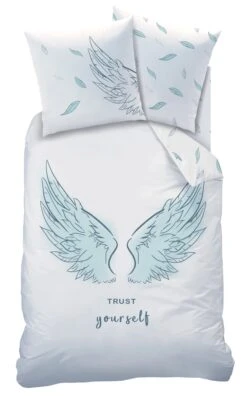 Bettwäsche-Set "Engelsflügel" In Weiß / Mint