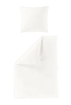 Mako-Satin Bettwäsche Garnitur - Uni In Weiß