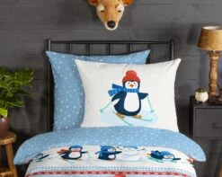 Pinguin Eisbär Feinbiber Bettwäsche Garnitur In Blau 5 Pinguin Eisbär Feinbiber Bettwäsche Garnitur In Blau -Kindermöbel traumschloss pinguin eisbar feinbiber bettwasche garnitur in blau 2