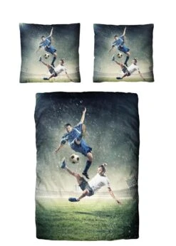 Renforcé Bettwäsche - Fussball Duell In Grün