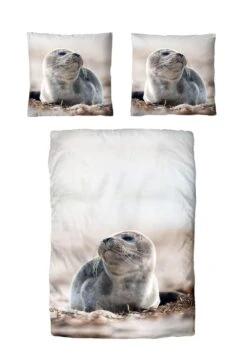 Renforcé Bettwäsche - Robbe In Grau