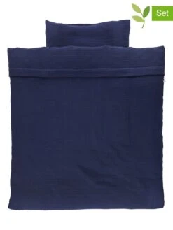 Trixie Bettwäsche-Set "Bliss Blue" In Dunkelblau - (L)135 X (B)100 Cm