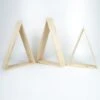 3er-Set: Wandregale "Triangle" In Natur