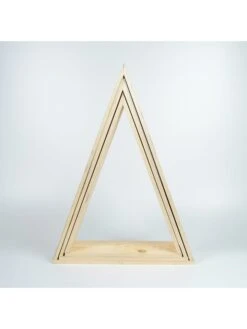 3er-Set: Wandregale "Triangle" In Natur -Kindermöbel woody kid store 3er set wandregale triangle in natur 2