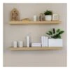 2er-Set: Wandregale In Natur - (L)60 X (B)10 Cm