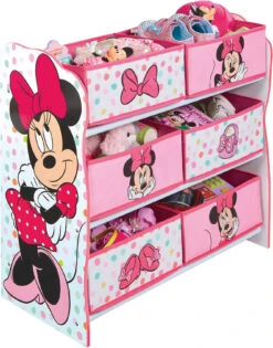 6-Boxen Regal, Minnie Mouse, Rosa/weiß -Kindermöbel worldsapart 6 boxen regal minnie mouse rosa weiss 2
