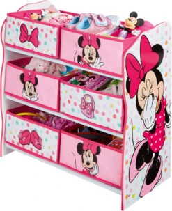 6-Boxen Regal, Minnie Mouse, Rosa/weiß -Kindermöbel worldsapart 6 boxen regal minnie mouse rosa weiss 3