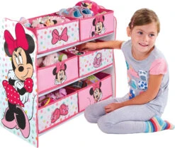 6-Boxen Regal, Minnie Mouse, Rosa/weiß -Kindermöbel worldsapart 6 boxen regal minnie mouse rosa weiss 4
