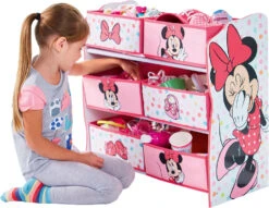 6-Boxen Regal, Minnie Mouse, Rosa/weiß -Kindermöbel worldsapart 6 boxen regal minnie mouse rosa weiss 5